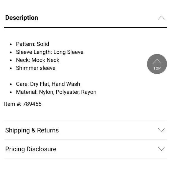 Black Sequin Sleeve Sweater / Long Sleeves Top - Picture 3 of 3